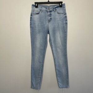 OLD NAVY Rockstar Jeans Womens 6 Distressed Skinny Raw Hem High Rise Stretch